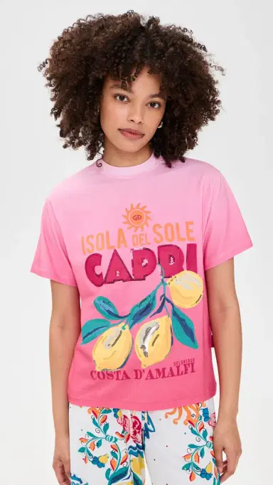 Goldbergh Loredana Short Sleeve Top Italian Rose | Thumbnail 2