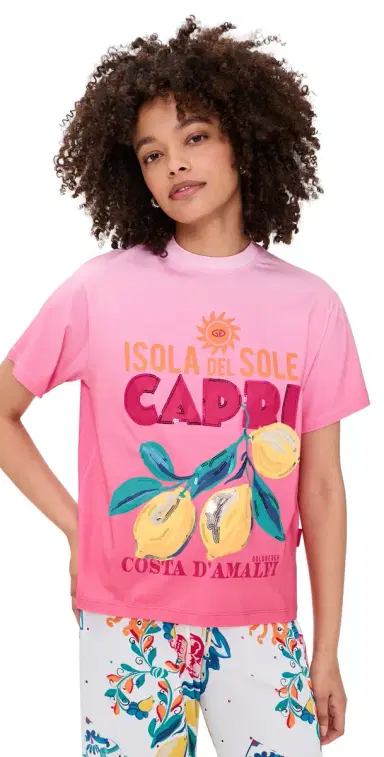 Goldbergh Loredana Short Sleeve Top Italian Rose | Thumbnail 1