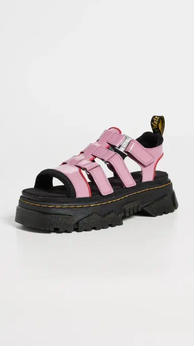 Dr. Martens Mattison Sandals Dusty Rose Soft Patent 5 | Thumbnail 2 Dr. Martens Mattison Sandals Dusty Rose Soft Patent 5 | Thumbnail 2