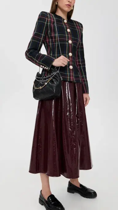 Tory Burch Fleming Distressed Mini Hobo Bag Black One Size | Thumbnail 3