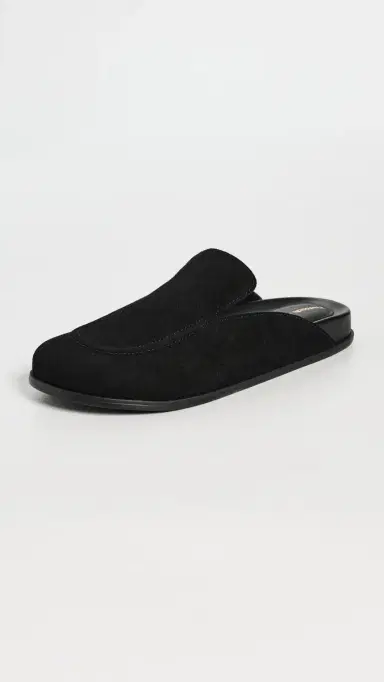 Larroudé Larroude x Parke Clogs Heavy Suede Black 5 | Thumbnail 2