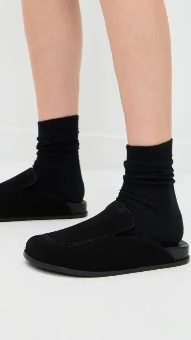 Larroudé Larroude x Parke Clogs Heavy Suede Black 5 | Thumbnail 3