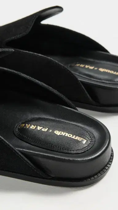 Larroudé Larroude x Parke Clogs Heavy Suede Black 5 | Thumbnail 5