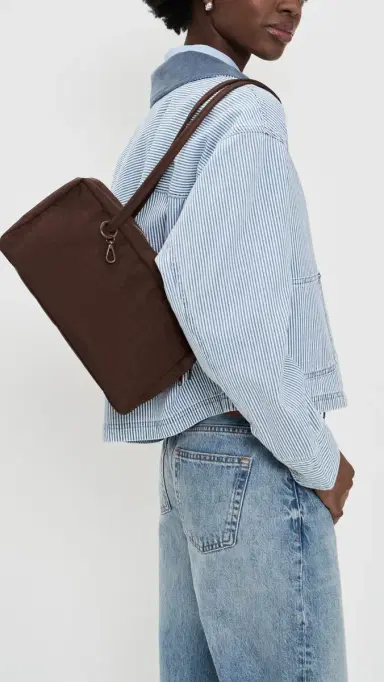 BAGGU Nylon Bowler Bag Coffee | Thumbnail 3 BAGGU Nylon Bowler Bag Coffee | Thumbnail 3