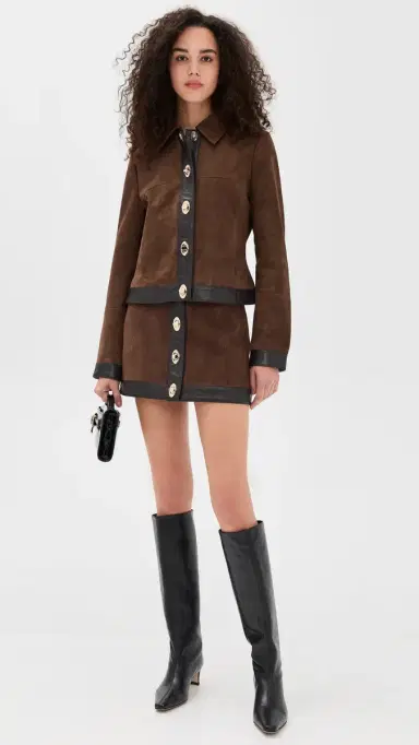 Retrofête isbeth eather Skirt Chocolate/Tobacco | Thumbnail 5