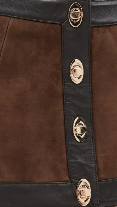 Retrofête isbeth eather Skirt Chocolate/Tobacco | Thumbnail 6