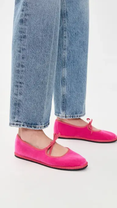 ViBi VENEZiA Brigitte Velvet Mary Janes Flats Burano | Thumbnail 3