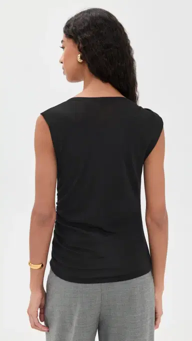 Vince leeveless houlder Drape Top Black | Thumbnail 3 Vince leeveless houlder Drape Top Black | Thumbnail 3