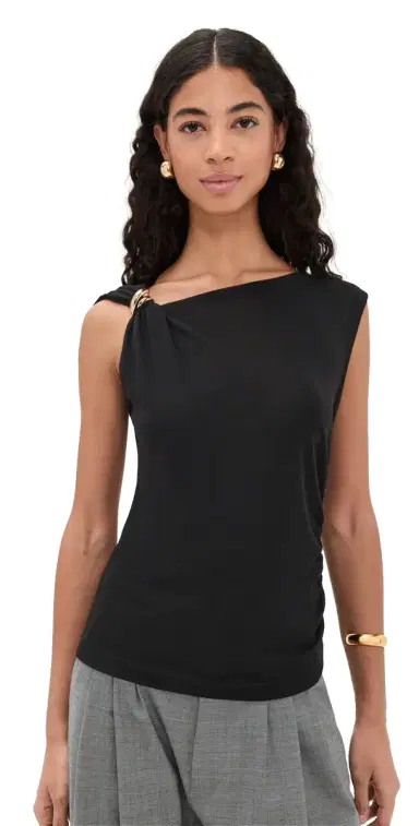 Vince leeveless houlder Drape Top Black | Thumbnail 1 Vince leeveless houlder Drape Top Black | Thumbnail 1