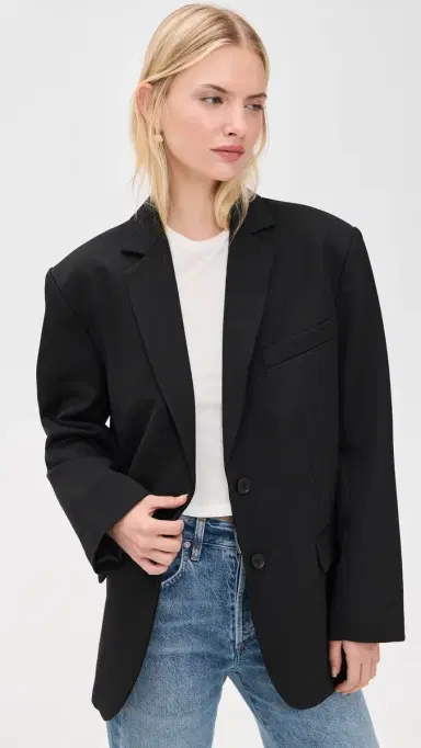 Anine Bing Quinn Blazer Black L | Thumbnail 2