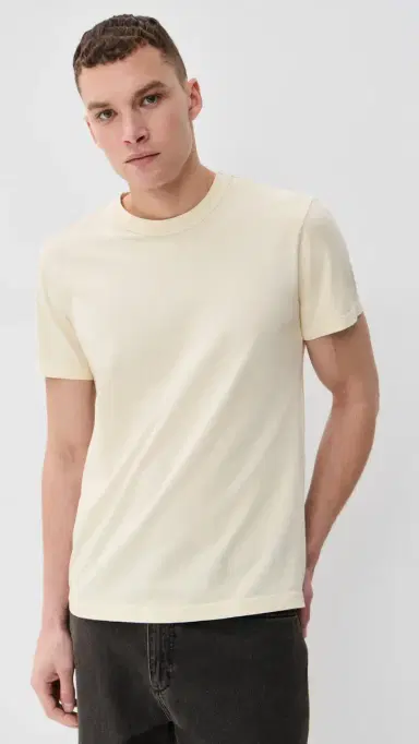 Citizens of Humanity Everdayday Cotton Tee Ecru L | Thumbnail 2 Citizens of Humanity Everdayday Cotton Tee Ecru L | Thumbnail 2
