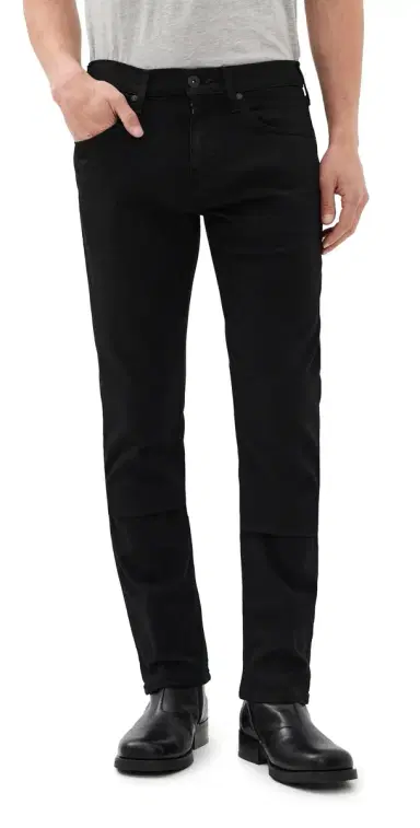 PAIGE Federal Transcend Slim Straight Jeans Black Shadow 32 | Thumbnail 1