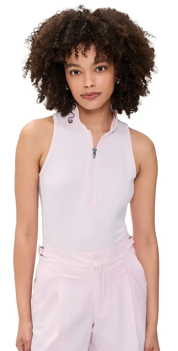 Sleeveless Vesta Mock Neck Top Bloom - 1044