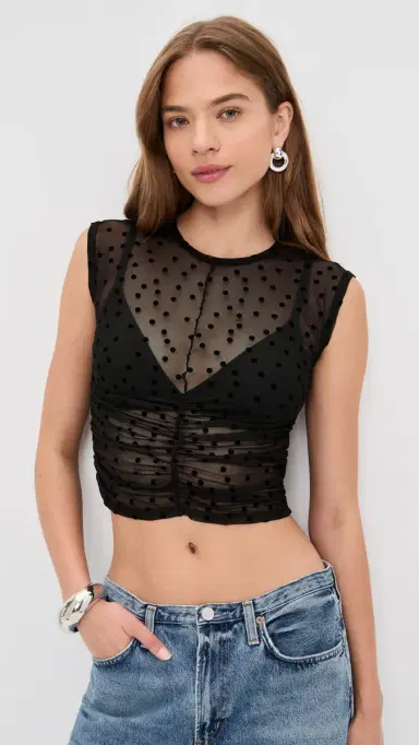 LE BOP Lottie Top Black Polka Dot S | Thumbnail 2 LE BOP Lottie Top Black Polka Dot S | Thumbnail 2