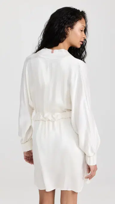 Lunya Washable Silk Robe Tranquil White | Thumbnail 3 Lunya Washable Silk Robe Tranquil White | Thumbnail 3