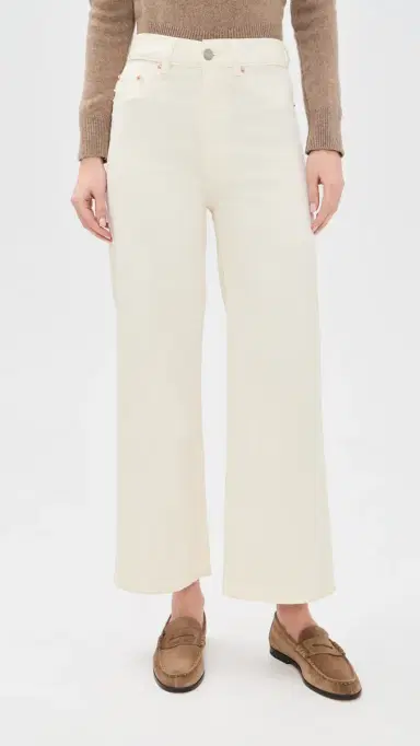 DL1961 Hepburn Wide Leg High Rise Ankle Jeans Eggshell 24 | Thumbnail 2