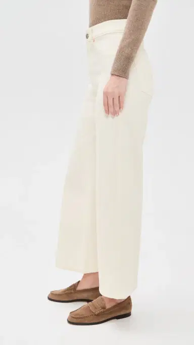 DL1961 Hepburn Wide Leg High Rise Ankle Jeans Eggshell 24 | Thumbnail 4
