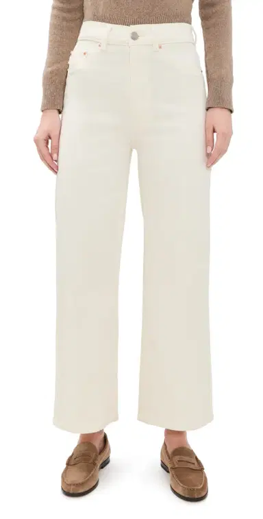 DL1961 Hepburn Wide Leg High Rise Ankle Jeans Eggshell 24 | Thumbnail 1