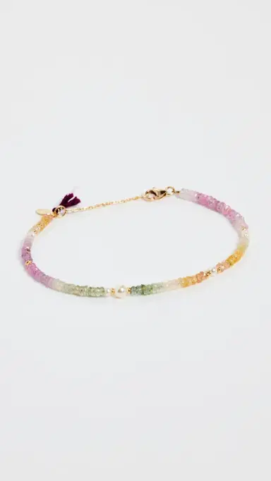 SHASHI Ella Gemstone Bracelet Multi Sapphire One Size | Thumbnail 2