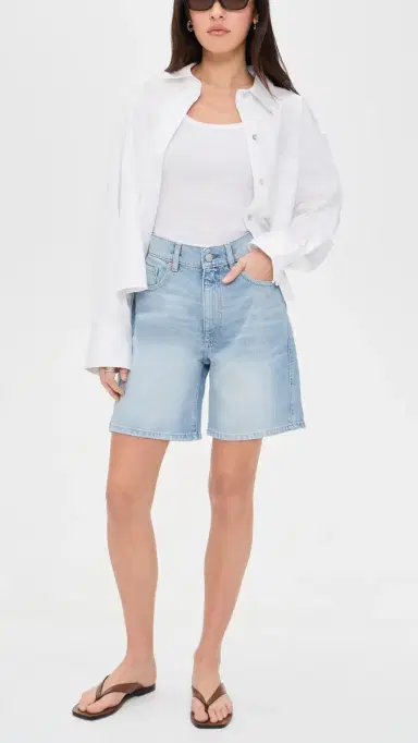 DL1961 Taylor Relaxed High Rise Denim Shorts Prairie 29 | Thumbnail 5