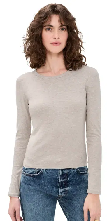 Z Supply Second Skin Crew Tee Natural Heather L | Thumbnail 1