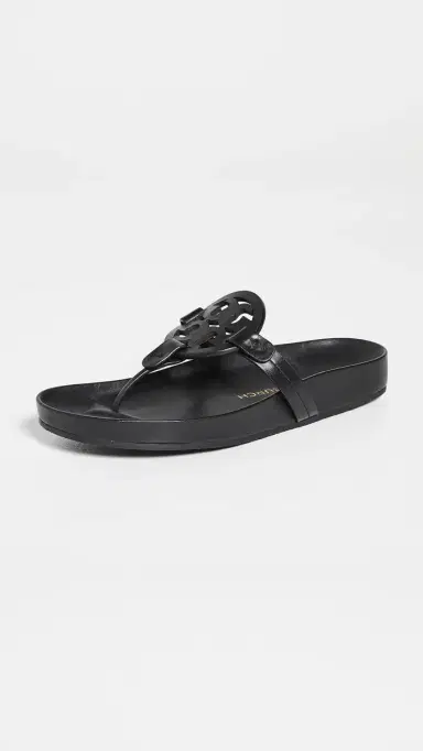 Tory Burch Miller Cloud Sandals Perfect Black 6 | Thumbnail 3 Tory Burch Miller Cloud Sandals Perfect Black 6 | Thumbnail 3