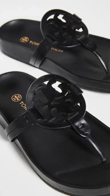 Tory Burch Miller Cloud Sandals Perfect Black 6 | Thumbnail 6 Tory Burch Miller Cloud Sandals Perfect Black 6 | Thumbnail 6