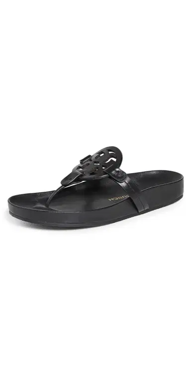 Tory Burch Miller Cloud Sandals Perfect Black 6 | Thumbnail 1 Tory Burch Miller Cloud Sandals Perfect Black 6 | Thumbnail 1