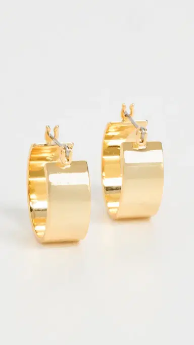 Luv AJ Positano Hoops Gold One Size | Thumbnail 2