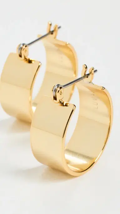 Luv AJ Positano Hoops Gold One Size | Thumbnail 4