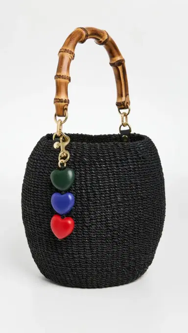 Clare V. Heart Fob Evergreen Multi One Size | Thumbnail 3