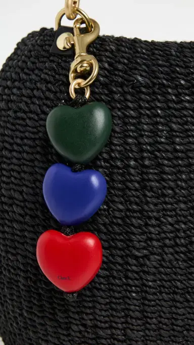 Clare V. Heart Fob Evergreen Multi One Size | Thumbnail 4