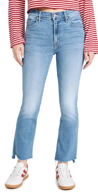 Mother The Insider Crop Step Fray Jeans | Thumbnail 1 Mother The Insider Crop Step Fray Jeans | Thumbnail 1