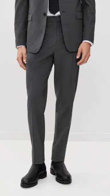 Theory Mayer Stretch Wool Pants Medium Charcoal 33 | Thumbnail 2