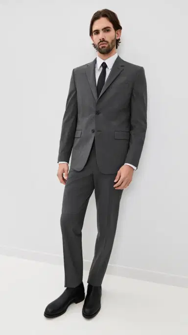 Theory Mayer Stretch Wool Pants Medium Charcoal 33 | Thumbnail 5