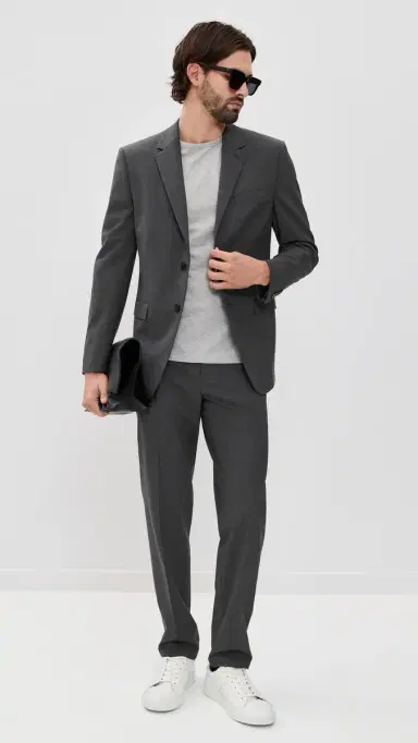 Theory Mayer Stretch Wool Pants Medium Charcoal 33 | Thumbnail 6