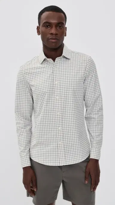 Rhone Slim Fit State of Mind Shirt mokey Olive Plaid | Thumbnail 2
