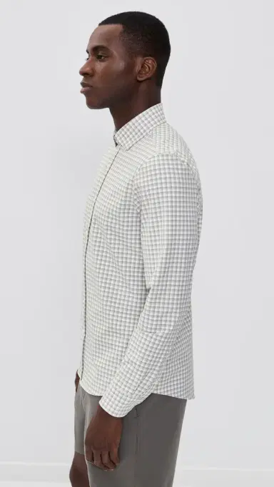 Rhone Slim Fit State of Mind Shirt mokey Olive Plaid | Thumbnail 4