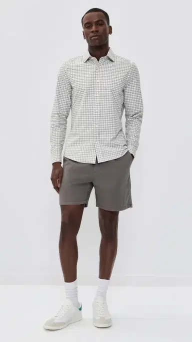 Rhone Slim Fit State of Mind Shirt mokey Olive Plaid | Thumbnail 5