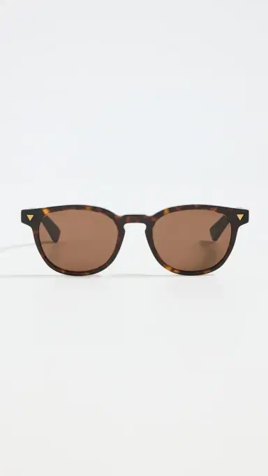 Bottega Veneta Classic Round Sunglasses Havana-Havana-Brown One Size | Thumbnail 2