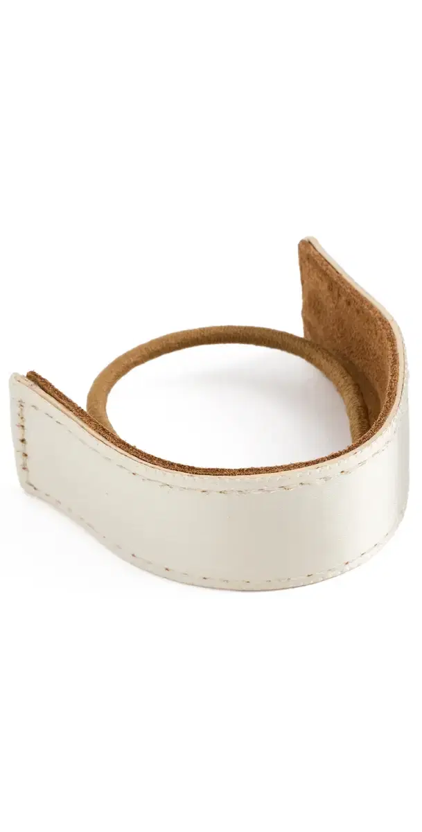 Jennifer Behr Mini Silk Satin Pony Wrap Cream One Size