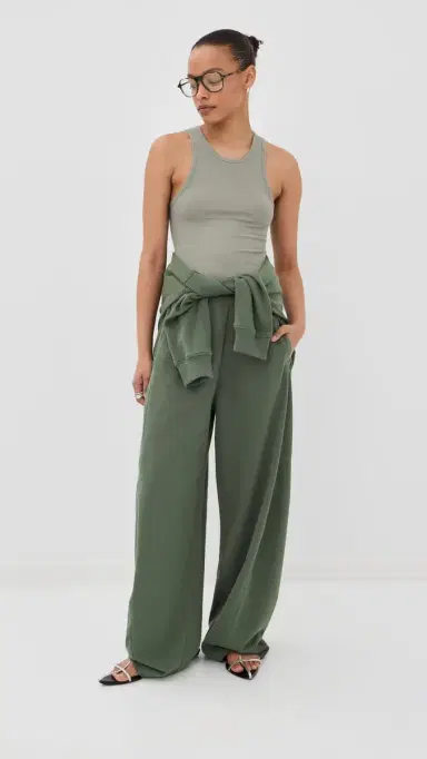 Tibi Winslow Sweatpants Olive L | Thumbnail 5