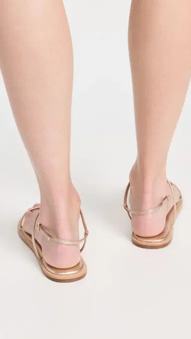 KAANAS Alayta Square Toe Naked Sandals Gold | Thumbnail 5