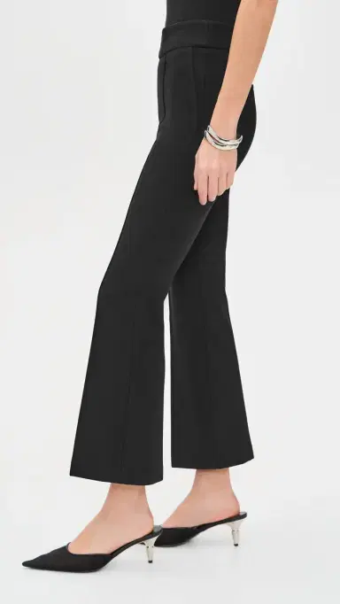 Spanx Ponte Pintuck Kick Flare Trousers Classic Black L | Thumbnail 4