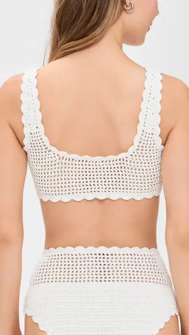Beach Riot Andy Bikini Top White | Thumbnail 3