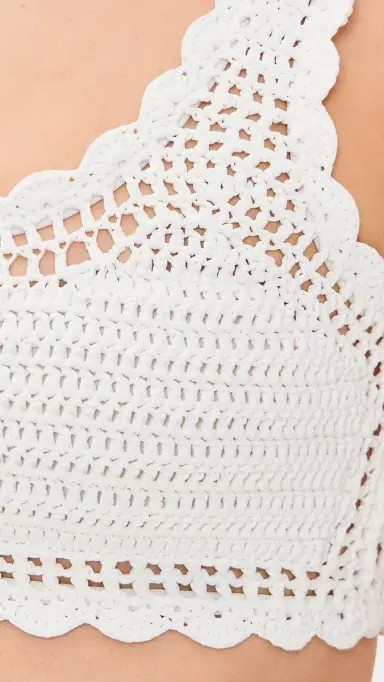 Beach Riot Andy Bikini Top White | Thumbnail 6
