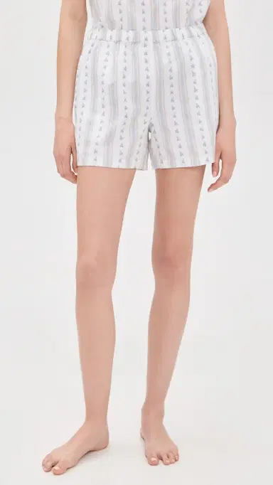 Petite Plume Woven Twill Clara Shorts et In Cottage tripe White | Thumbnail 5 Petite Plume Woven Twill Clara Shorts et In Cottage tripe White | Thumbnail 5
