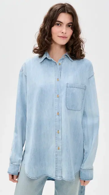 Jamie Haller The Essential Shirt in Ice Indigo Ice Indigo | Thumbnail 2 Jamie Haller The Essential Shirt in Ice Indigo Ice Indigo | Thumbnail 2