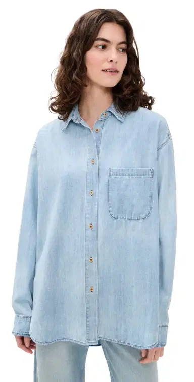Jamie Haller The Essential Shirt in Ice Indigo Ice Indigo | Thumbnail 1 Jamie Haller The Essential Shirt in Ice Indigo Ice Indigo | Thumbnail 1