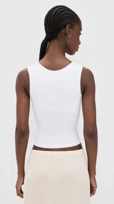 Free People Clean Lines Muscle Camisole White M/L | Thumbnail 3